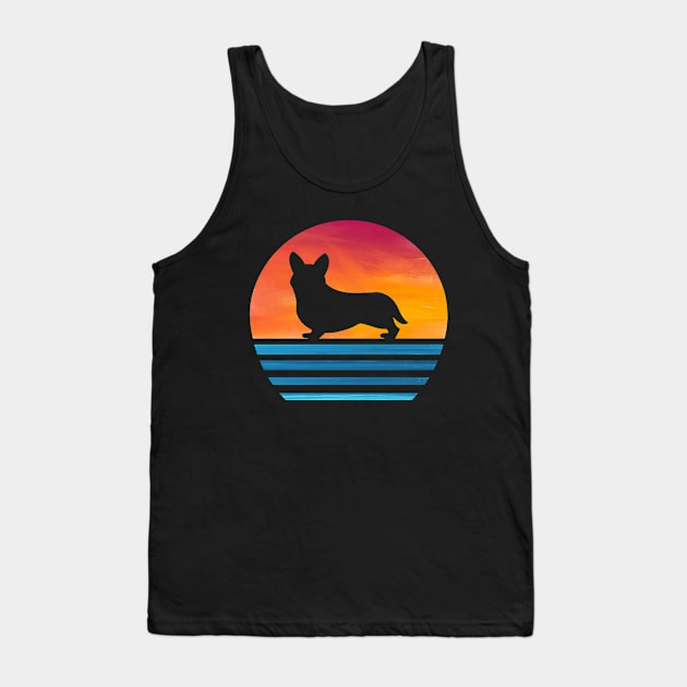 funny pembroke welsh corgi mom dog lover vintage silhouette pembroke welsh corgi dog owner gifts Tank Top by T-shirt verkaufen